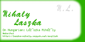 mihaly laszka business card